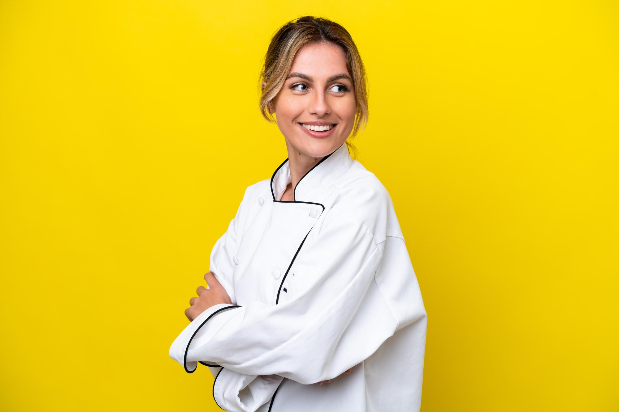instructor smiling in kitchen studio
